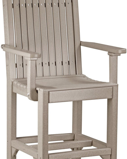 LuxCraft Classic Arm Chair (Counter Height) Weatherwood