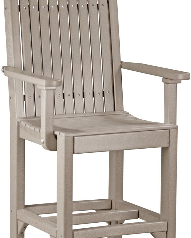 LuxCraft Classic Arm Chair (Counter Height) Weatherwood