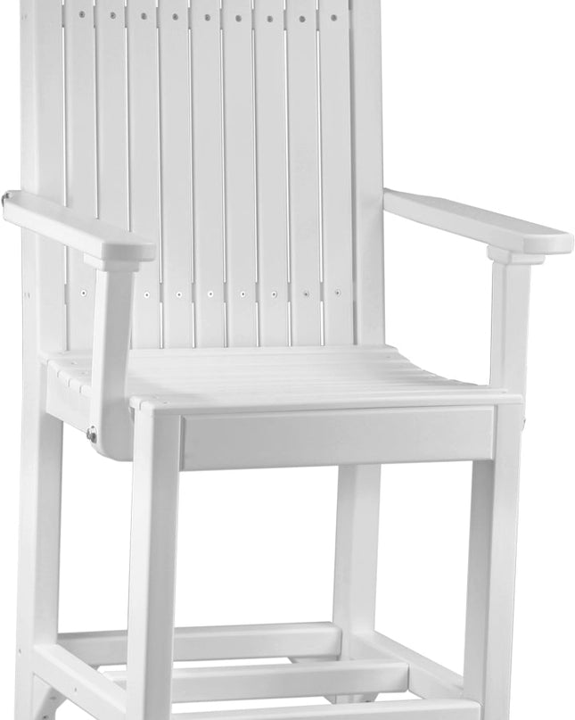 LuxCraft Classic Arm Chair (Counter Height) White