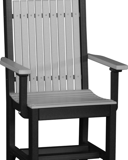 LuxCraft Classic Arm Chair (Dining Height) Dove Gray & Black