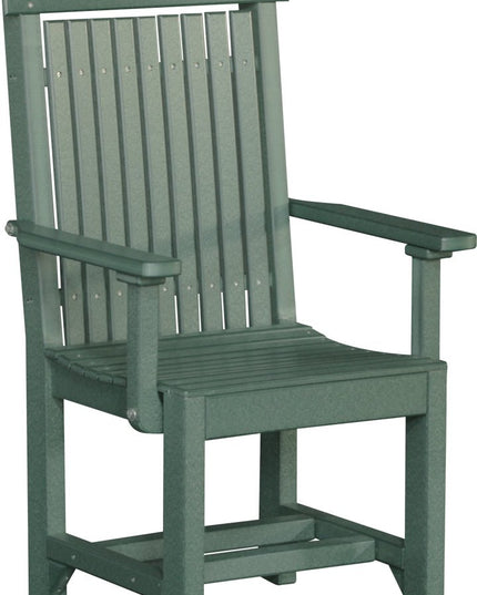 LuxCraft Classic Arm Chair (Dining Height) Green