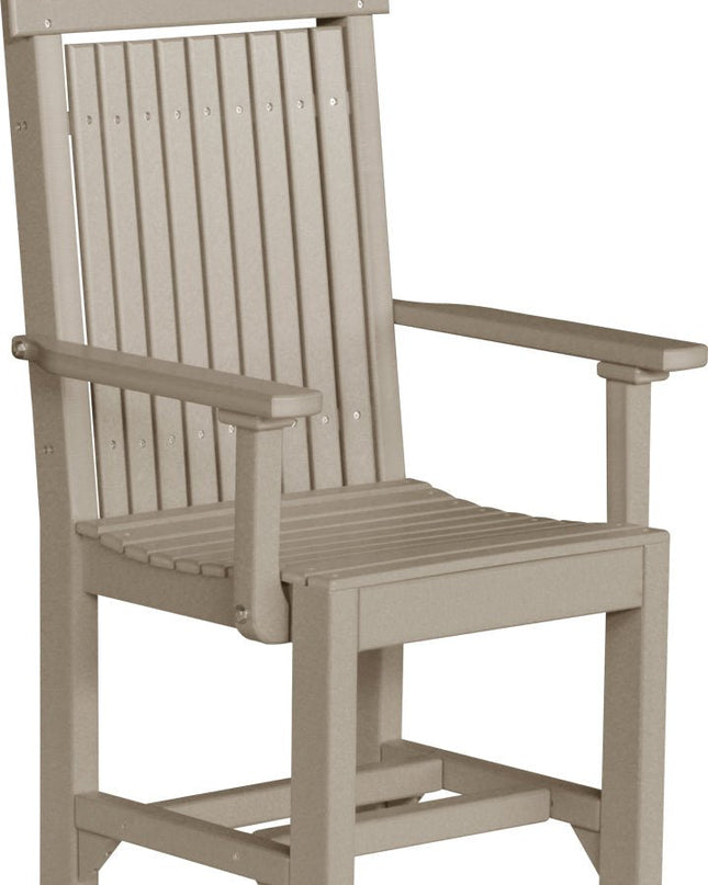 LuxCraft Classic Arm Chair (Dining Height) Weatherwood