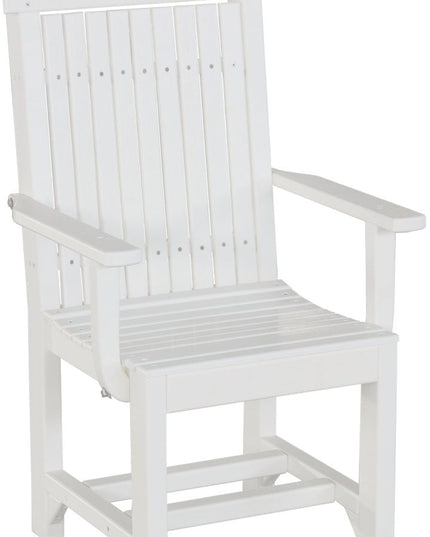 LuxCraft Classic Arm Chair (Dining Height) White