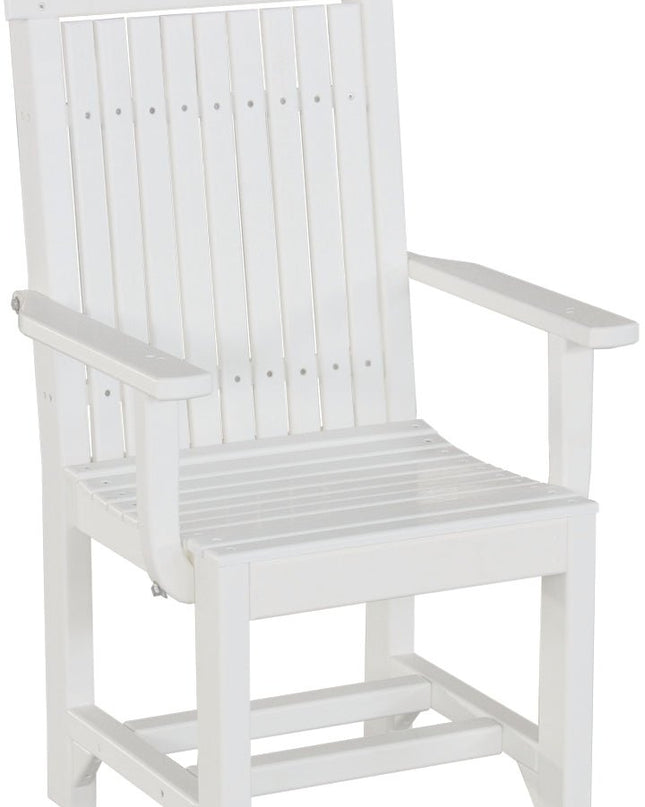 LuxCraft Classic Arm Chair (Dining Height) White