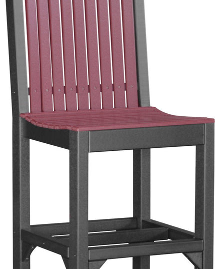 LuxCraft Classic Side Chair (Bar Height) Cherrywood & Black