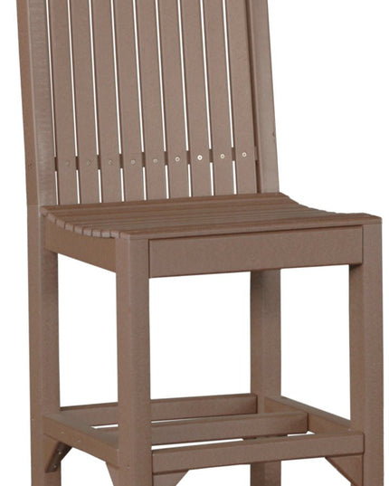 LuxCraft Classic Side Chair (Bar Height) Chestnut Brown