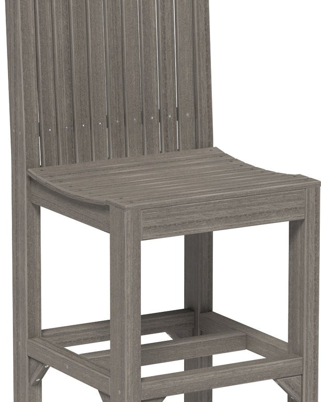 LuxCraft Classic Side Chair (Bar Height) Coastal Gray