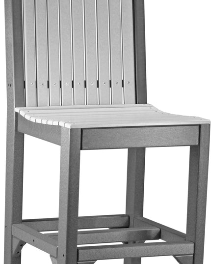 LuxCraft Classic Side Chair (Bar Height) Dove Gray & Slate