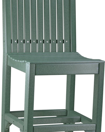 LuxCraft Classic Side Chair (Bar Height) Green