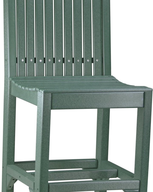 LuxCraft Classic Side Chair (Bar Height) Green