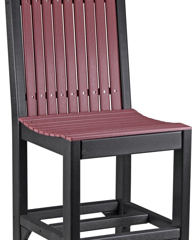 LuxCraft Classic Side Chair (Counter Height) Cherrywood & Black