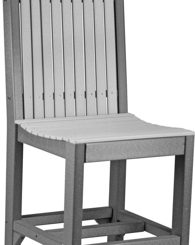 LuxCraft Classic Side Chair (Counter Height) Dove Gray & Slate