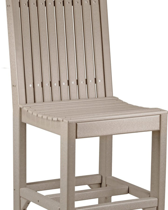 LuxCraft Classic Side Chair (Counter Height) Weatherwood