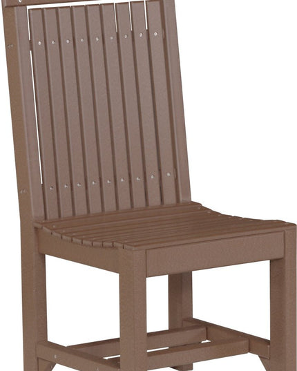 LuxCraft Classic Side Chair (Dining Height) Chestnut Brown