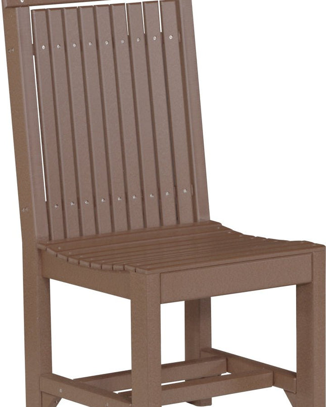 LuxCraft Classic Side Chair (Dining Height) Chestnut Brown