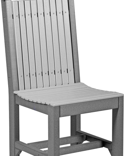 LuxCraft Classic Side Chair (Dining Height) Dove Gray & Slate