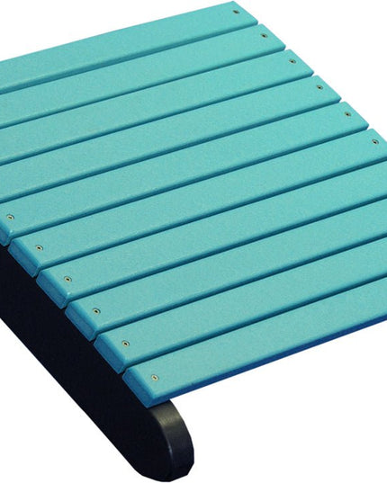 LuxCraft Deluxe Adirondack  Footrest  (Aruba Blue & Black)