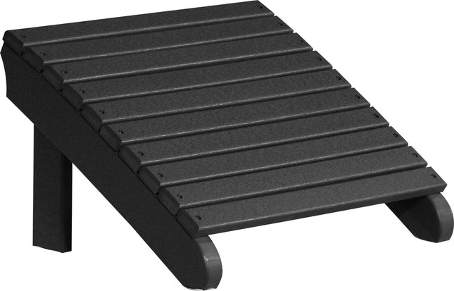 LuxCraft Deluxe Adirondack  Footrest (Black)