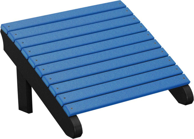LuxCraft Deluxe Adirondack  Footrest (Blue & Black)