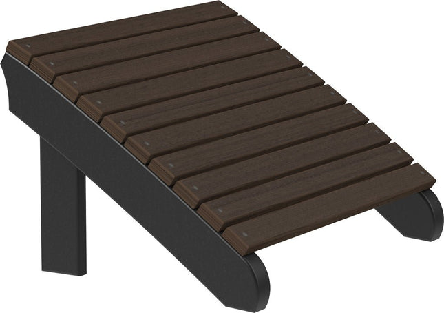 LuxCraft Deluxe Adirondack  Footrest (Brazilian Walnut & Black)