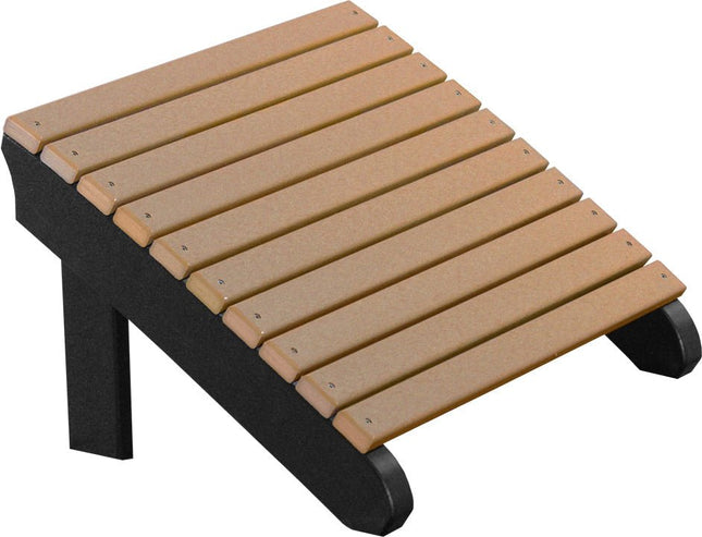 LuxCraft Deluxe Adirondack  Footrest (Cedar & Black)