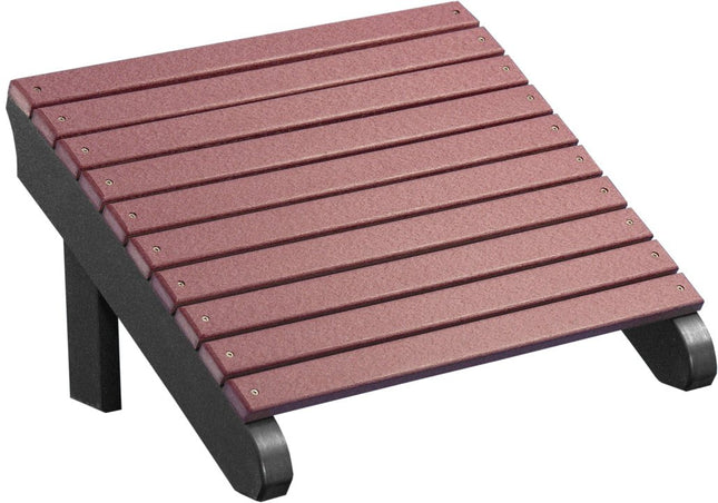 LuxCraft Deluxe Adirondack  Footrest (Cherrywood & Black)