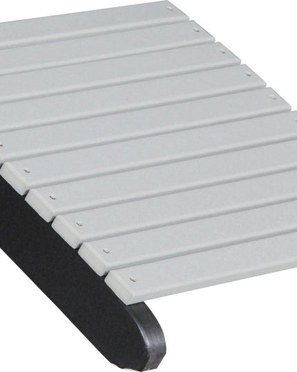 LuxCraft Deluxe Adirondack  Footrest (Dove Gray & Black)