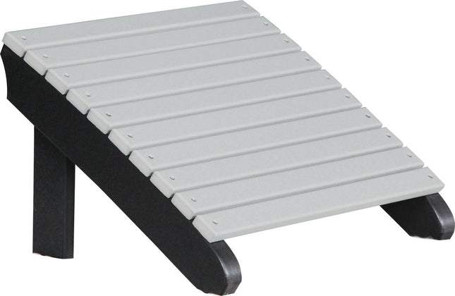 LuxCraft Deluxe Adirondack  Footrest (Dove Gray & Black)