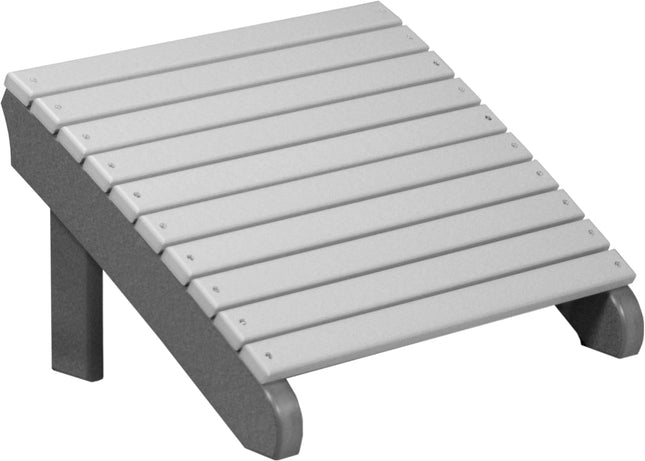 LuxCraft Deluxe Adirondack  Footrest (Dove Gray & Slate)