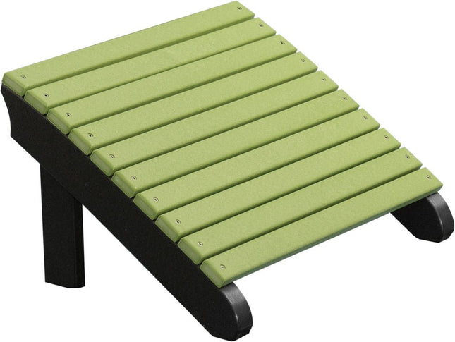 LuxCraft Deluxe Adirondack  Footrest (Lime Green & Black)