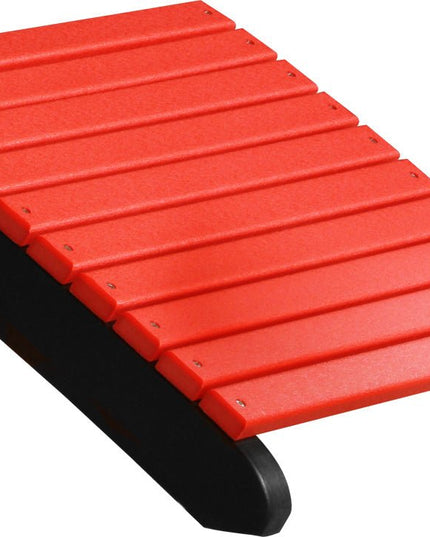 LuxCraft Deluxe Adirondack  Footrest (Red & Black)