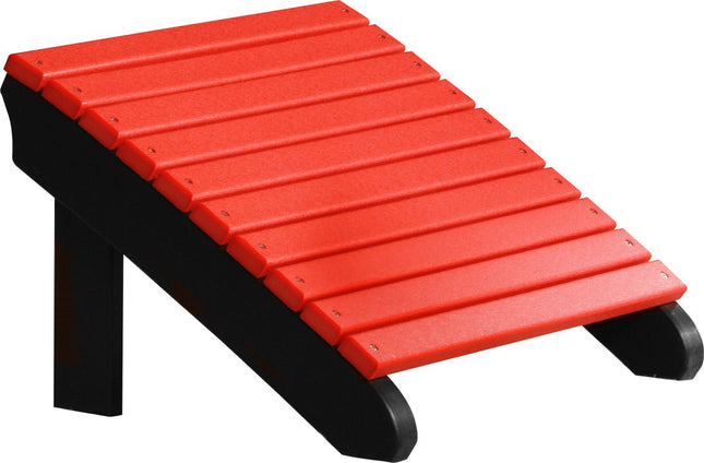 LuxCraft Deluxe Adirondack  Footrest (Red & Black)