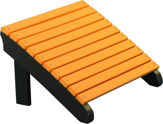 LuxCraft Deluxe Adirondack  Footrest (Tangerine & Black)