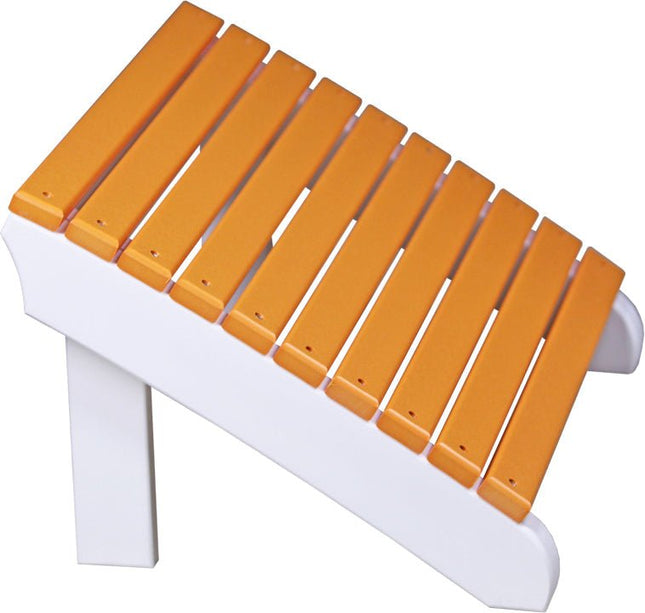 LuxCraft Deluxe Adirondack  Footrest (Tangerine & White)