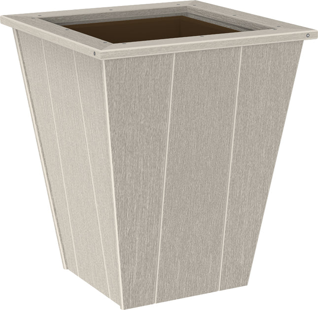 LuxCraft Elite 22″ Planter featured in dove birch and white
