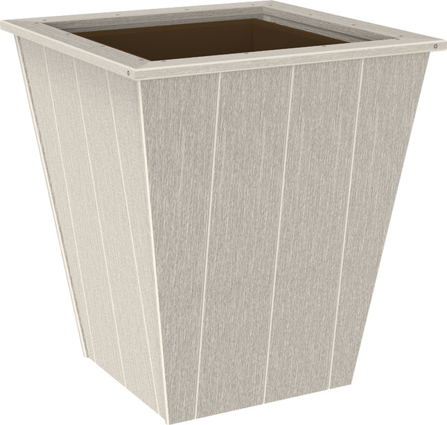 LuxCraft Elite 26″ Planter featured in dove birch and white
