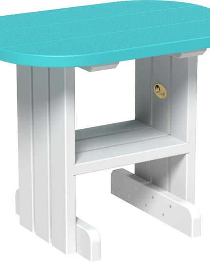 LuxCraft End Table (Aruba Blue & White)