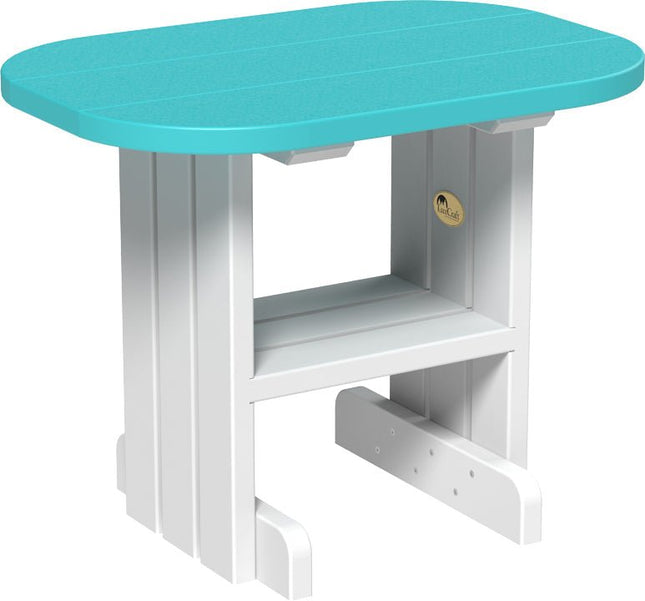 LuxCraft End Table (Aruba Blue & White)