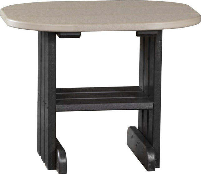 LuxCraft End Table (Weatherwood & Black)