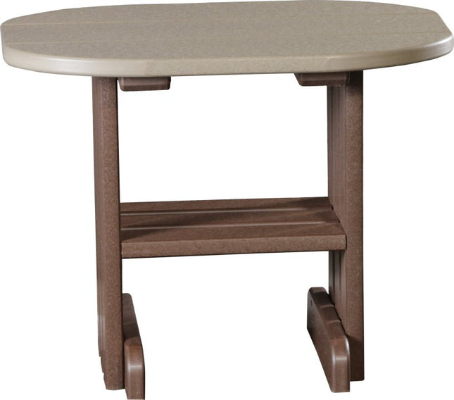 LuxCraft End Table (Weatherwood & Chestnut Brown)