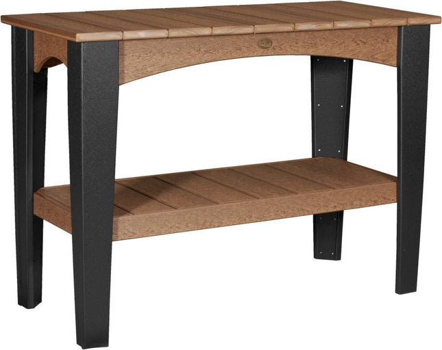 LuxCraft Island Buffet Table (Antique Mahogany & Black)