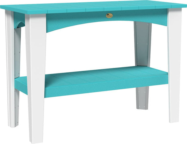 LuxCraft Island Buffet Table (Aruba Blue & White)