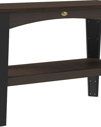 LuxCraft Island Buffet Table (Brazilian Walnut & Black)