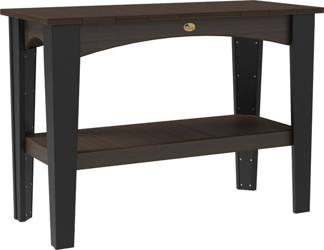 LuxCraft Island Buffet Table (Brazilian Walnut & Black)