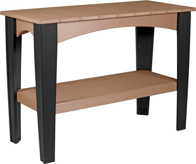 LuxCraft Island Buffet Table (Cedar & Black)