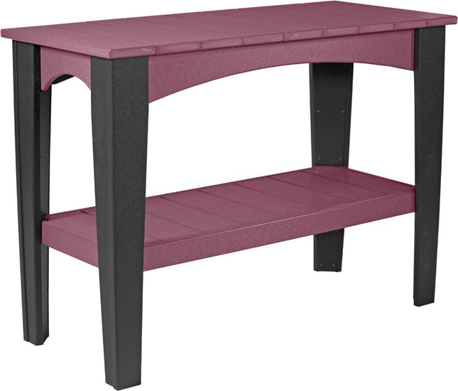 LuxCraft Island Buffet Table (Cherrywood & Black)
