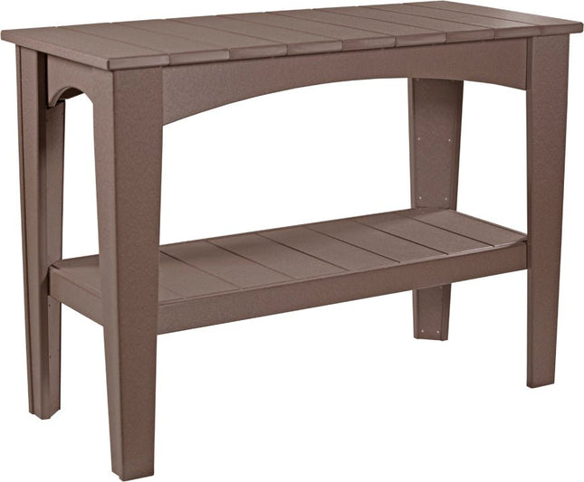 LuxCraft Island Buffet Table (Chestnut Brown)