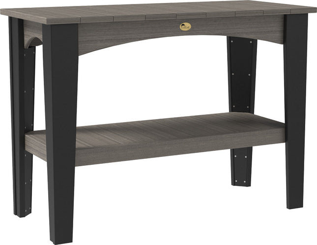LuxCraft Island Buffet Table (Coastal Gray & Black)