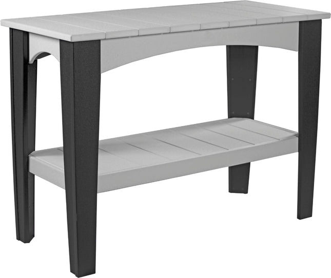 LuxCraft Island Buffet Table (Dove Gray & Black)
