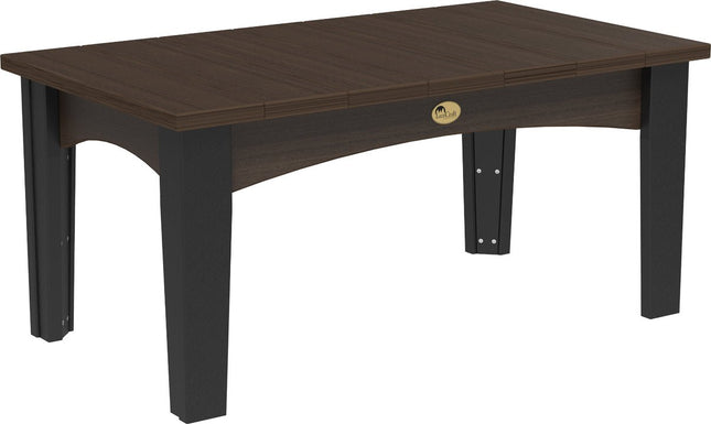 LuxCraft Island Coffee Table (Brazilian Walnut & Black)